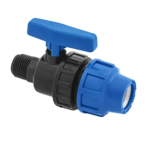 Poliext kompresiona ventil slavina za PE cevi i fitinge 20x1/2'' spoljni navoj