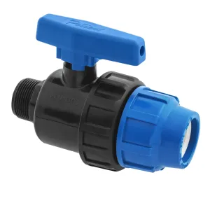 Poliext kompresiona ventil slavina za PE cevi i fitinge 40x5/4'' spoljni navoj