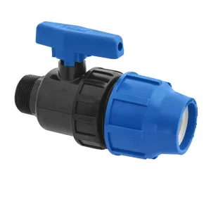 Poliext kompresiona ventil slavina za PE cevi i fitinge 50x6/4'' spoljni navoj