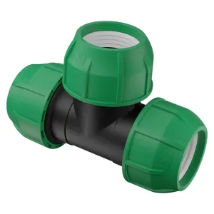 Poliext T spojnica do 10 bara za tri PE cevi 63mm