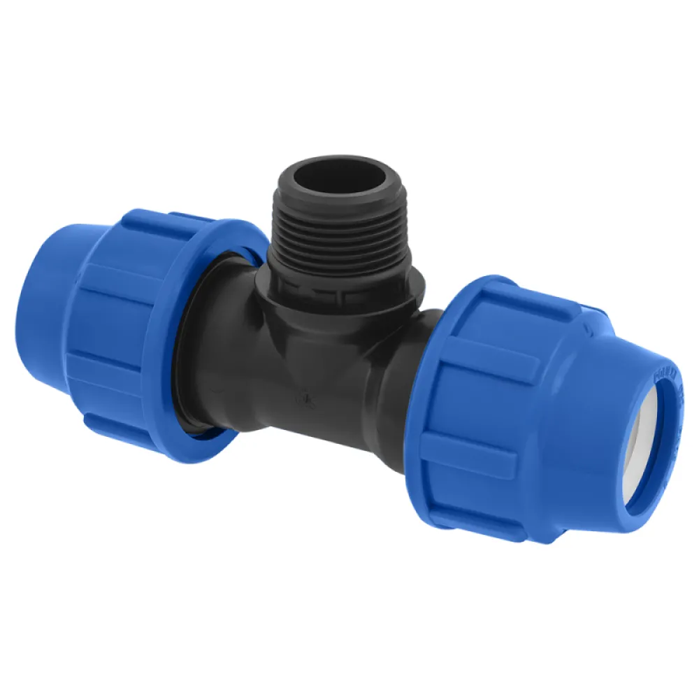 Poliext T spojnica PN 16 bara za PE cevi i fiting 32×1″x32 spoljašnji navoj