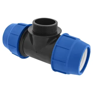 Poliext T spojnica PN 16 bara za PE cevi i fiting 110x4″x110 spoljašnji navoj