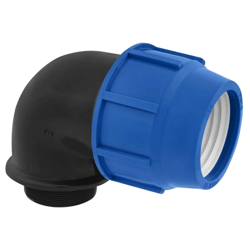 Poliext lakat spojnica PN 16 bara PE cevi i fitinge 90x3″ spoljašnji navoj