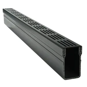 PCK kanalica sa alu rešetkom crna 65x100mm 1m