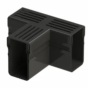 PCK T element sa alu rešetkom crna 65x100mm