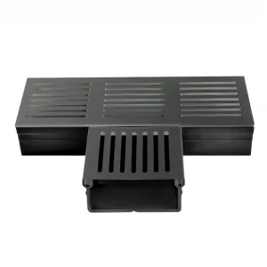 PCK T element sa alu rešetkom crna 100x50mm