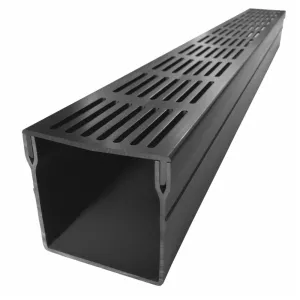 PCK kanalica sa alu rešetkom crna 100x100mm 1m