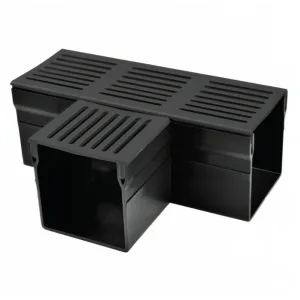 PCK T element sa alu rešetkom crna 100x100mm