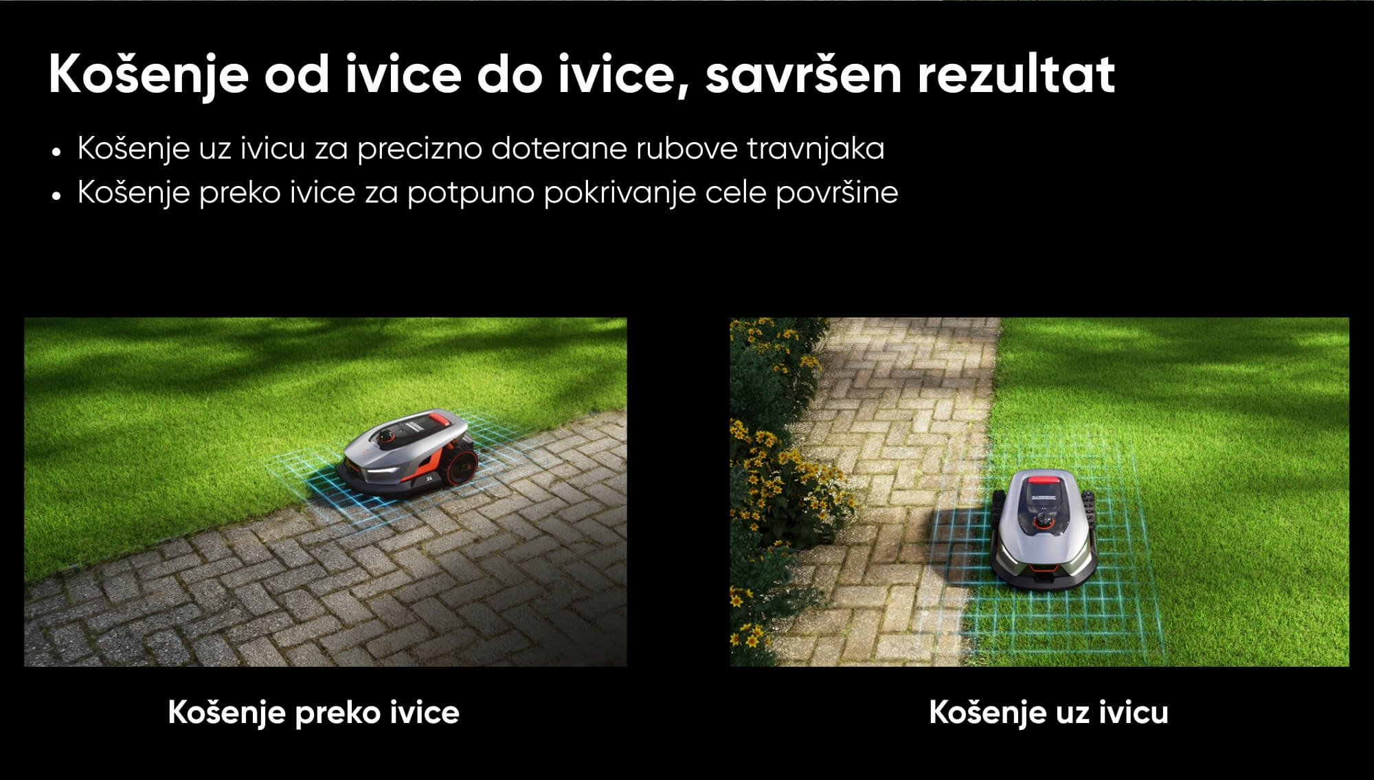 Sunseeker Elite X4 košenje od ivice do ivice