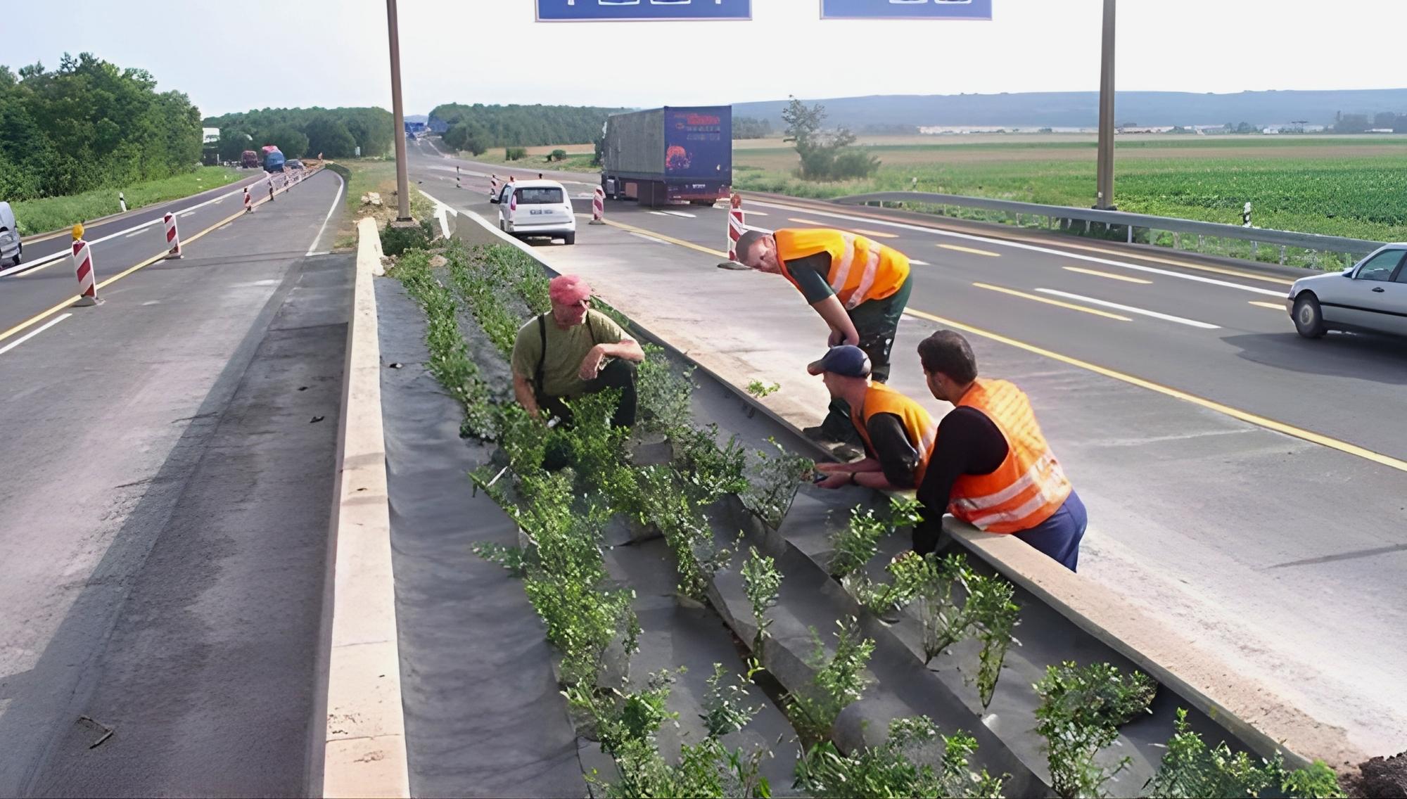 DuPont Plantex Premium agrotekstil prostirka protiv korova projekat autoput kod Kelna Nemačka