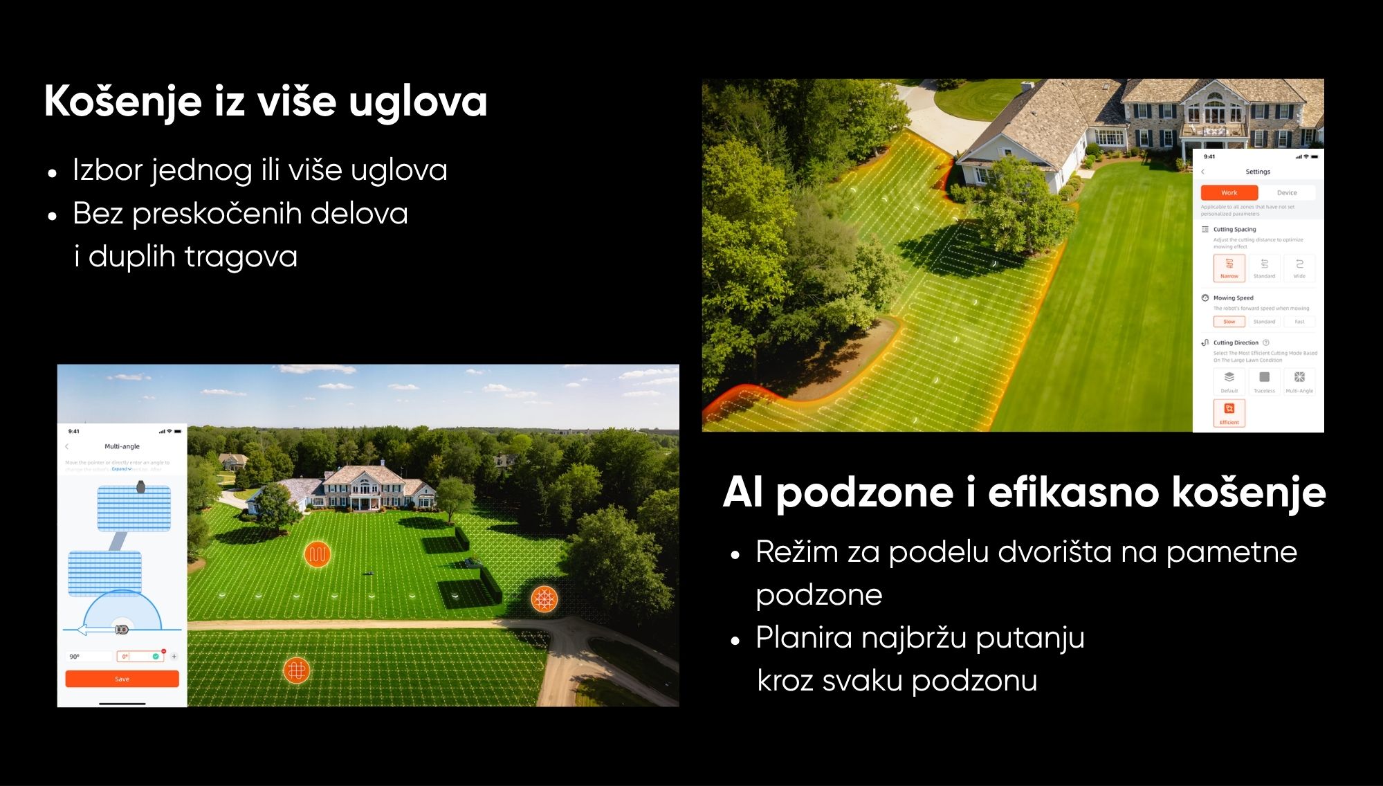 Sunseeker X3 Gen 2 višeugaono košenje i AI podzone