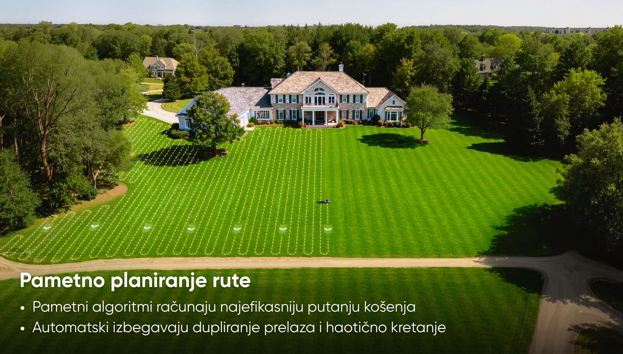 Sunseeker X3 Gen 2 pametno planiranje rute košenja