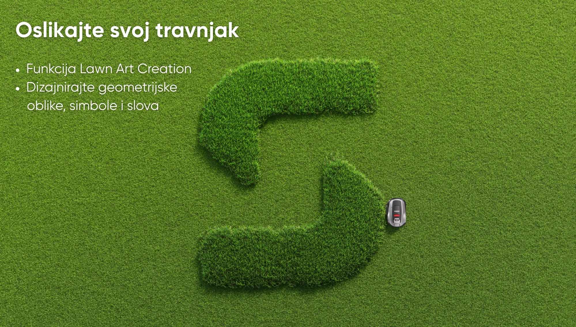 Lawn Art Creation funkcija - kreiranje šara na travnjaku sa X3 Gen 2